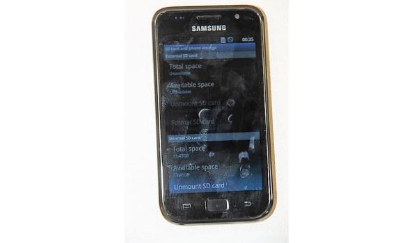 smartphone SAMSUNG GT-I9000, 13Gb, zonder lader, met gebruikssporen, werking niet gekend, paswoord niet gekend